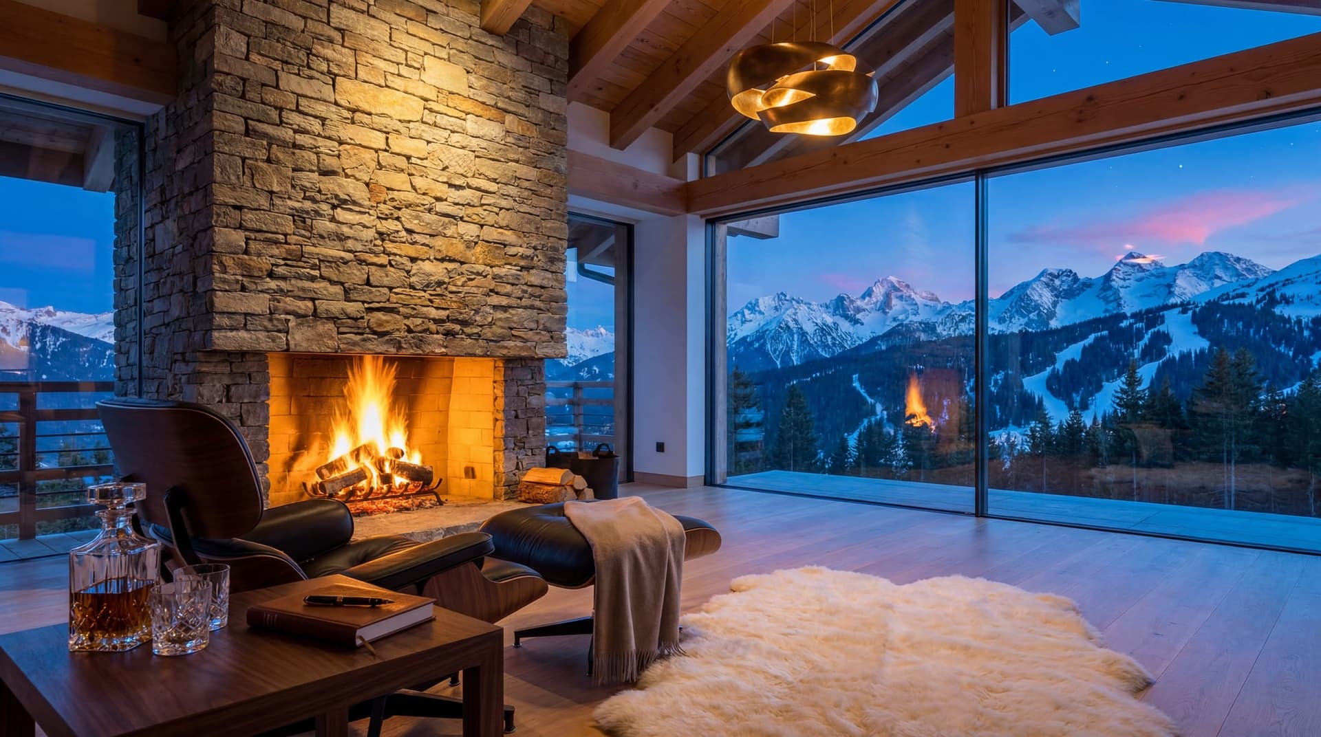 Mountain chalet, precision in environment